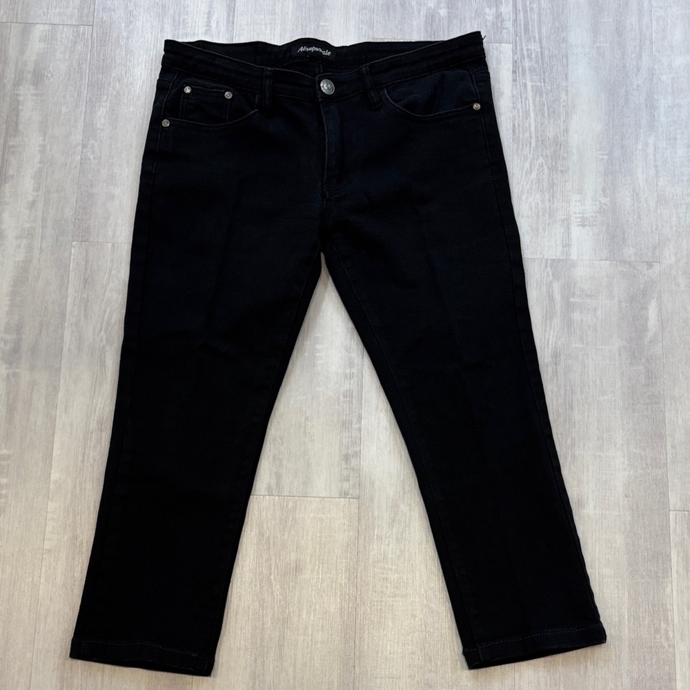 Aeropostale Charcoal Denim Crop Jeans 32x30